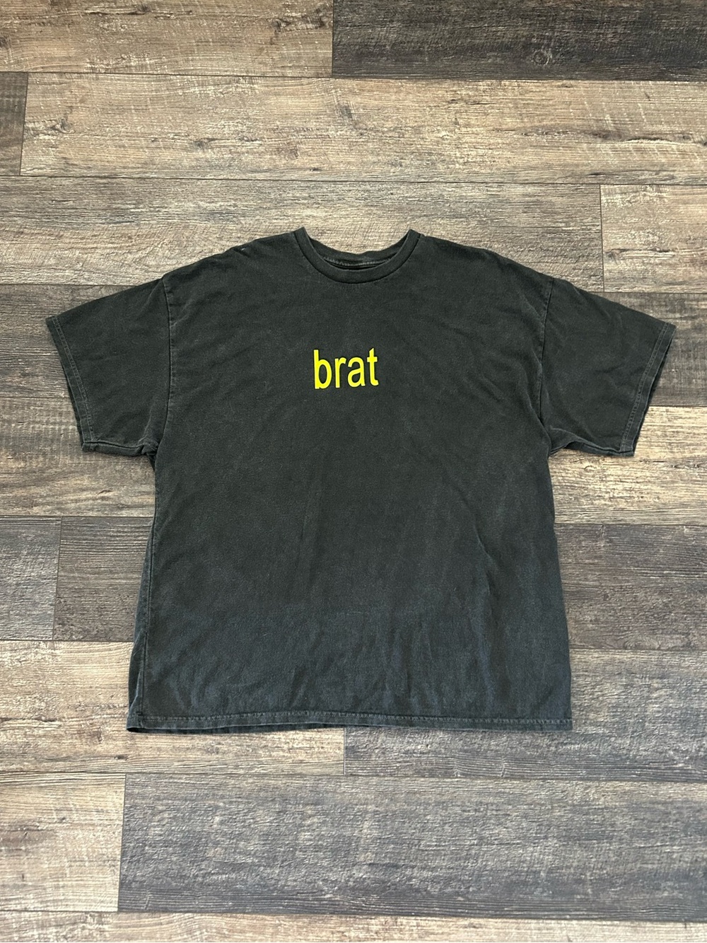 Charli XCX Brat Logo Double Sided T-Shirt Charcoal Men’s Size Large